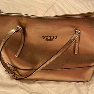 guess rose gold purse